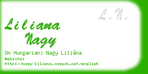 liliana nagy business card