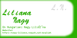 liliana nagy business card